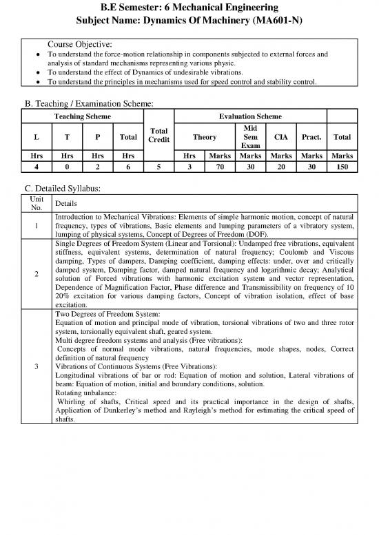 picture Dynamics Pdf 158071 | Ma601 N Dynamics Of Machinery