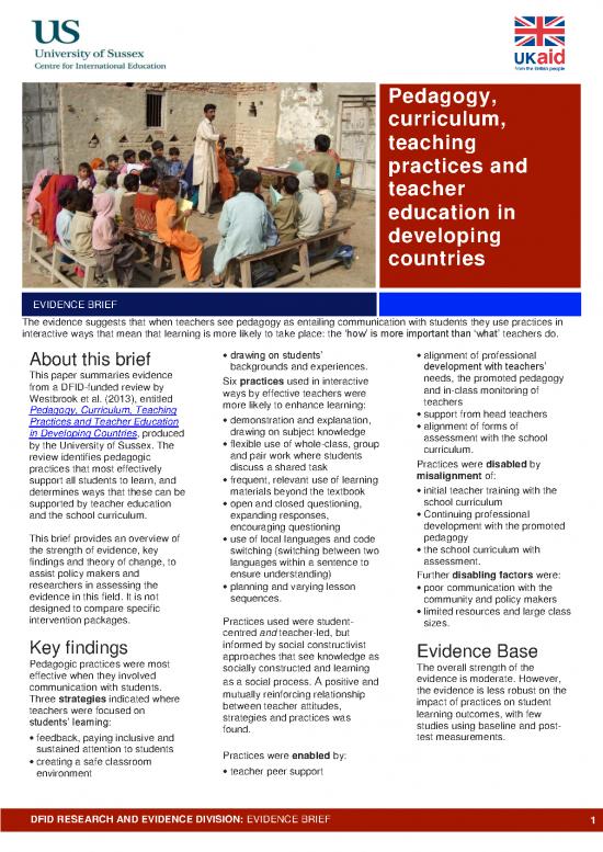 picture Teaching Practices Pdf 156878 | Pedagogy Curriculum Teaching Practice Evidence Brief