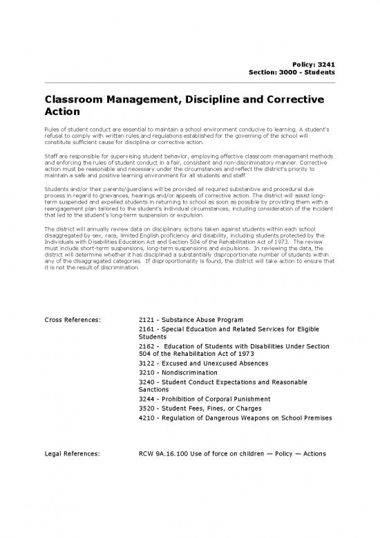 picture Classroom Management Pdf 156728 | Policy 3241 Previous