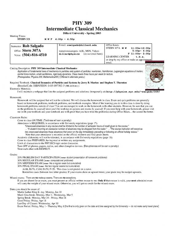 picture Dynamics Pdf 158124 | S03 Phy309 Syl