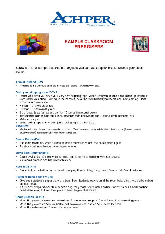 picture1_Sample Classroom Energisers