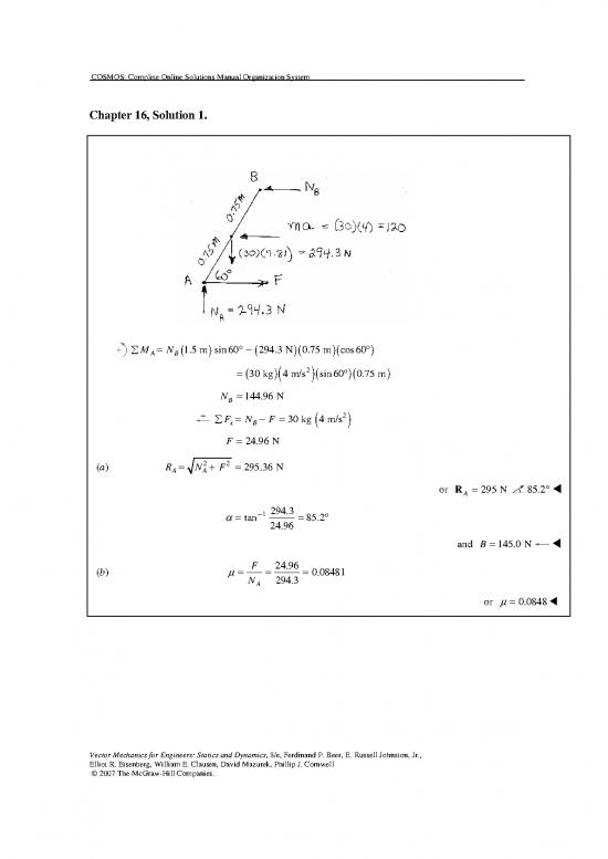 picture1_Vector Mechanics For Engineers Dynamics Pdf 158138 | Soln16001