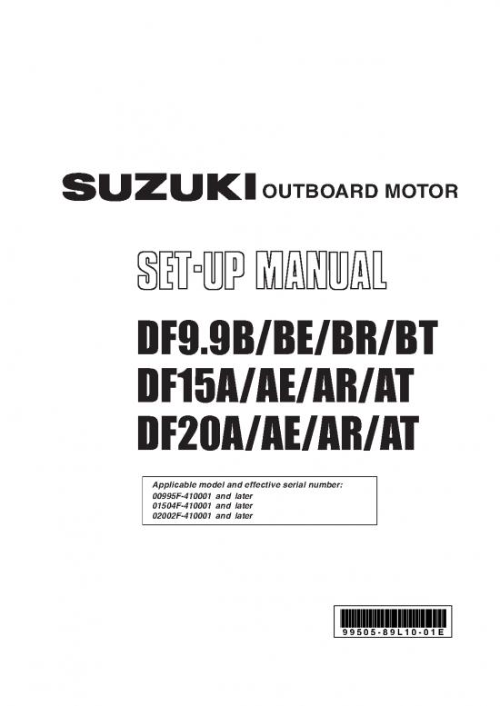 picture_Suzuki Outboard Manual 157309 | Suzuki Df9b 15a 20a