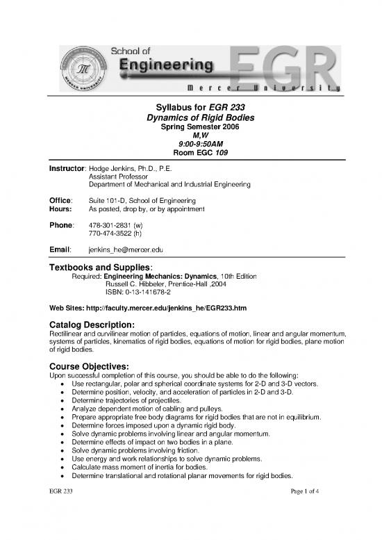 picture_Hibbeler Dynamics 158348 | Syllabusegr233 2006