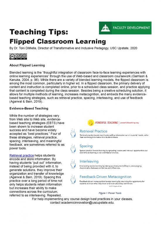 picture_Classroom Pdf 156826 | Teaching Tip Flipped Classroom Learning