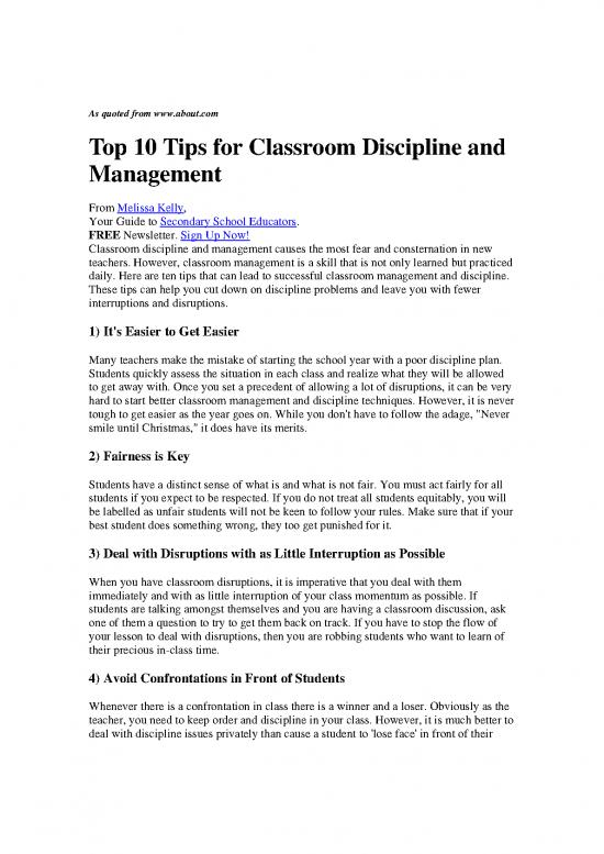 picture Classroom Management Pdf 156838 | Top10 Tips Classroomdispline Mgmt