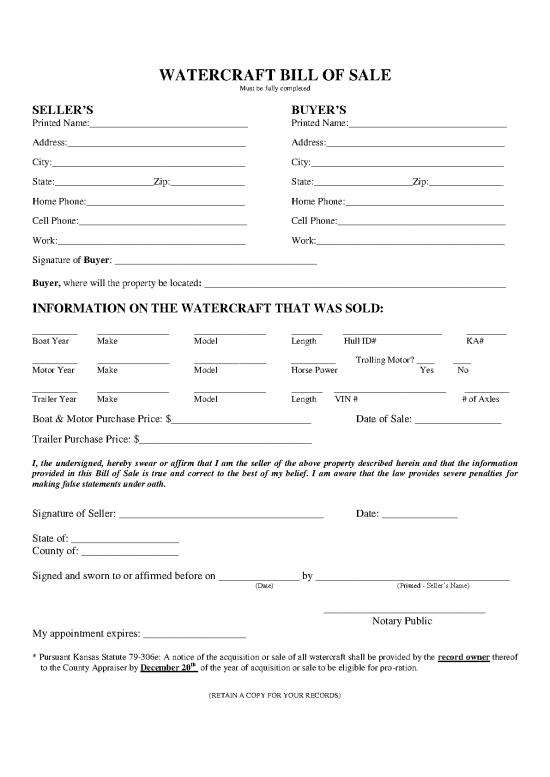 picture1_Bill Of Sale For Boat 157277 | Watercraft Bill Of Sale