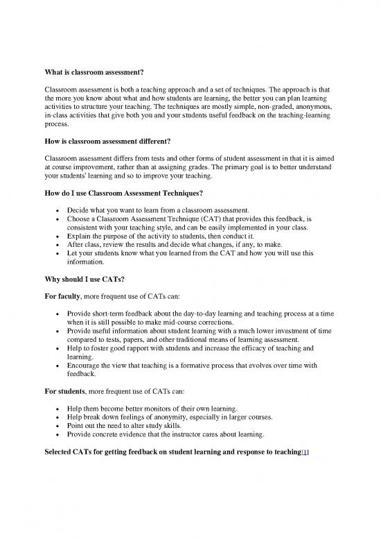 What Is Classroom Assessment 1 alternative-assessments-crtle-the-university-of-texas-at-arlington