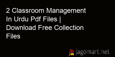 picture 2 Classroom Management In Urdu Pdf Files | Download Free Collection Files