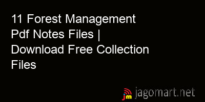 picture 11 Forest Management Pdf Notes Files | Download Free Collection Files