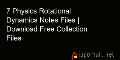 picture 7 Physics Rotational Dynamics Notes Files | Download Free Collection Files