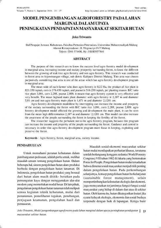 picture Forest Pdf 159062 | 11353 Id Model Pengembangan Agroforestry Pada Lahan Marginal Dalam Upaya Peningkatan Pend
