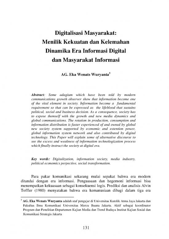 picture Society Pdf 159865 | 137062 Id Digitalisasi Masyarakat Menilik Kekuatan