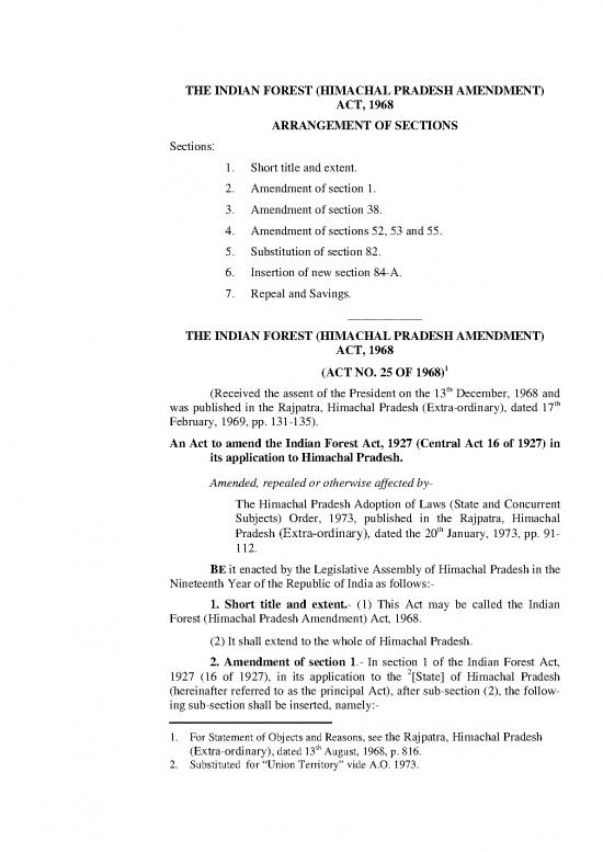picture_Forest Pdf 159043 | 1 The Indian Forest (himachal Pradesh Amendment) Act, 1968 61238101