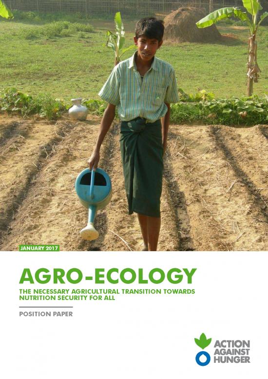 picture Ecology Pdf 160687 | Agro Ecology The Necessary Agricultural Transition Towards Nutrition Security For All 1