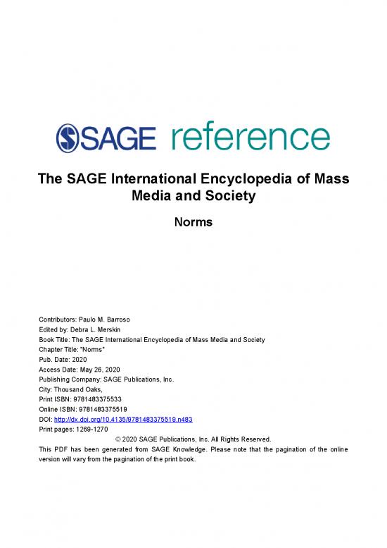 picture_Society Pdf 159955 | Barroso   Norms   The Sage Encyclopedia Of Mass Media And Society