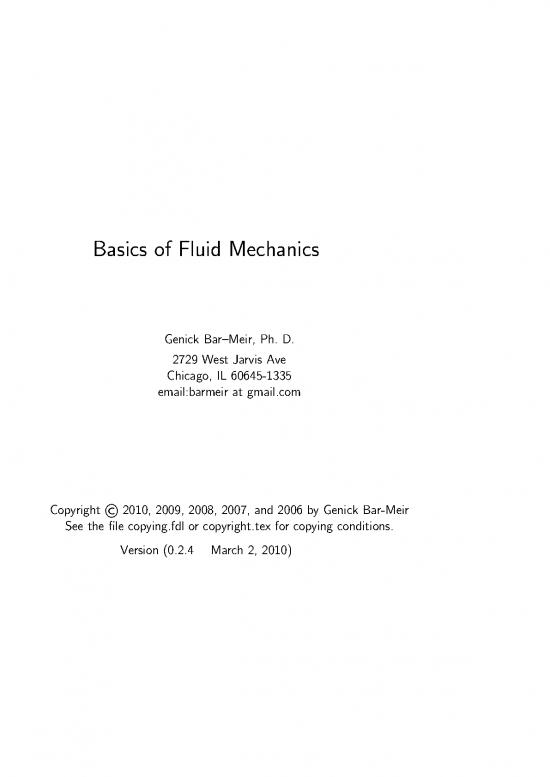 Basics of fluid mechanics bookzorg