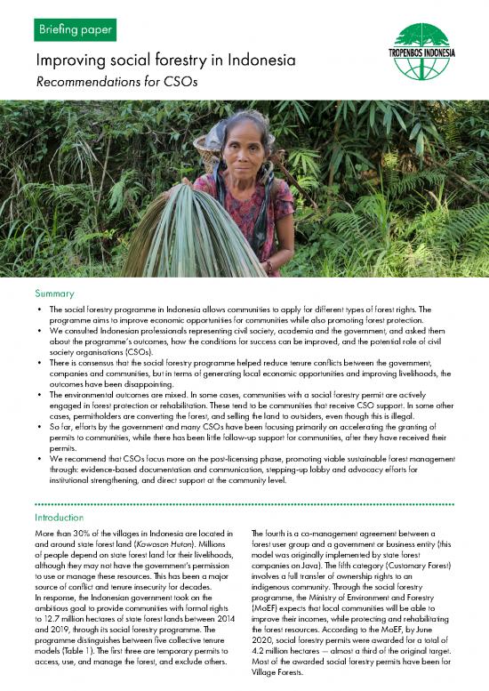picture Forest Pdf 158966 | Briefing Paper Improving Social Forestry Indonesia Revised 3