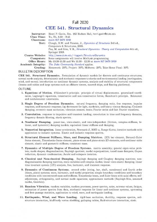 picture1_Structural Dynamics Pdf 158481 | Cee541 Syllabus 2020