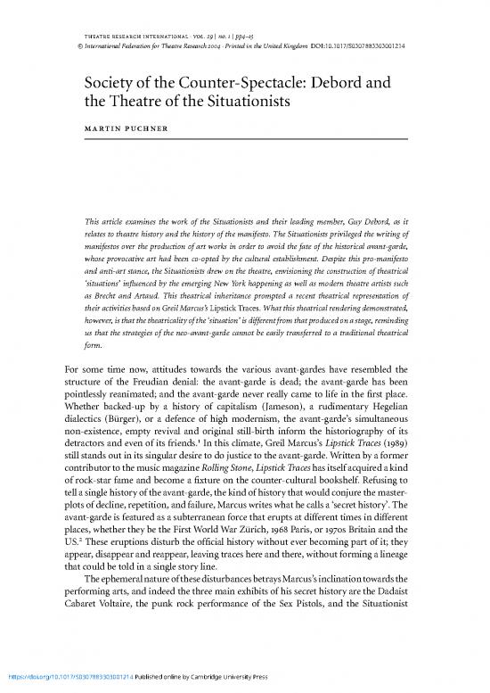 picture1_Society Pdf 160139 | Div Class Title Society Of The Counter Spectacle Debord And The Theatre Of The Situationists Div