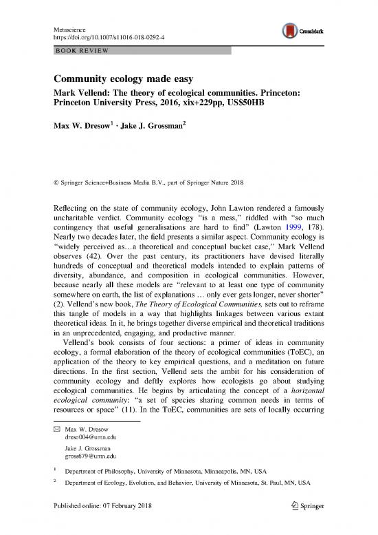 picture Ecology Pdf 160745 | Dresow&grossman Metascience