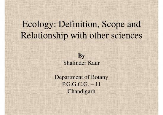picture Ecology Pdf 160500 | Ecology Introduction