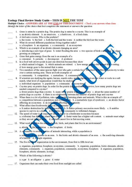 picture_Ecology Pdf 160986 | Ecology Review Study Guide 2020