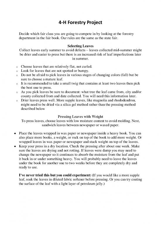 picture Forestry Book Pdf 159502 | Forestry Pressing Leaves