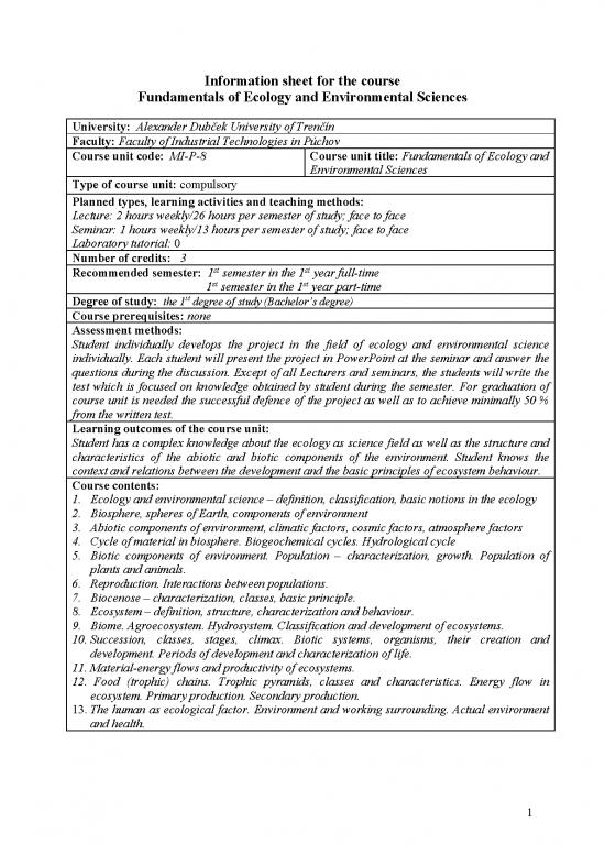 picture Ecology Pdf 160915 | Fundamentals Of Ecology And Environmental Sciencedoc