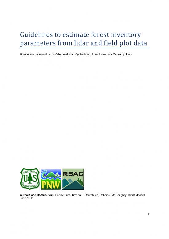 picture Forest Pdf 158980 | Gtac Guidelines To Estimate Forest Inventory Parameters From Lidar And Field Plot Data