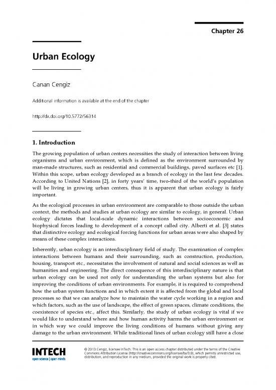 picture1_Ecology Pdf 160476 | Intech Urban Ecology