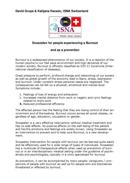 picture Society Pdf 159811 | Isna Switzerland Grupe And Harasic Snoezelen In Burnout