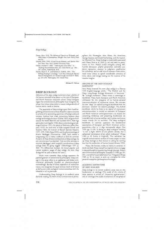 picture Ecology Pdf 160748 | Keller Deep Ecology