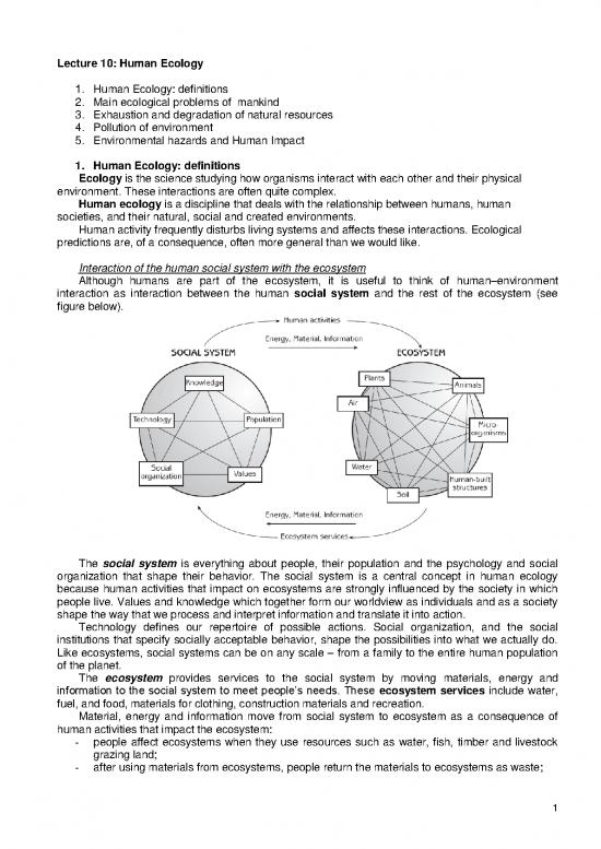 picture Ecology Pdf 160838 | Lecture 10 Human Ecology