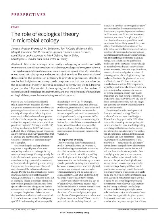 picture Ecology Pdf 160958 | Nature Reviews In Microbiology 5, 384 392