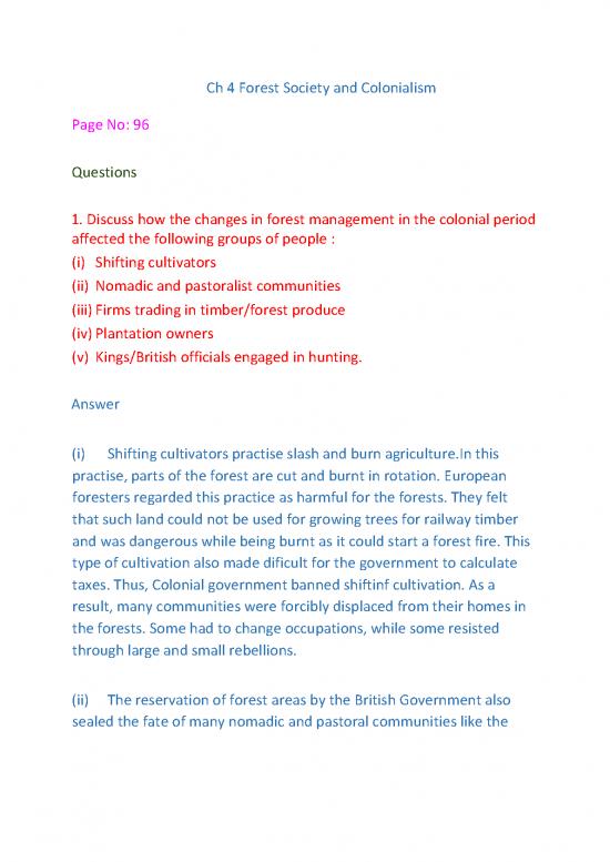 picture_Forest Pdf 158953 | Ncert Solutions For Class 9 History Sst Chapter 4 Forest Society And Colonialism