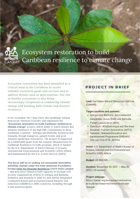 picture Ecosystem Services Pdf 160464 | Nicar Project Brief