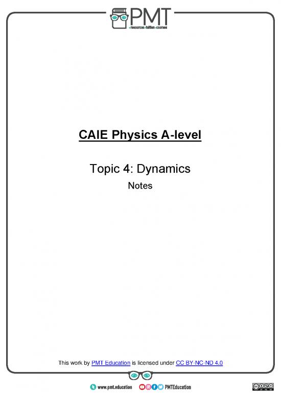 picture Dynamics Physics Pdf 158491 | Notes   Topic 4 Dynamics   Caie Physics A Level