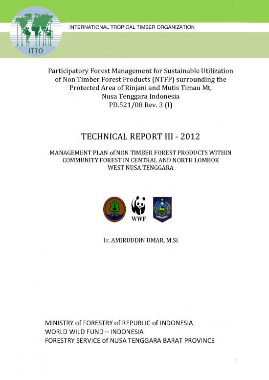 picture Forestry Management Plan Example 159377 | Pd 521 08 R3 I Technical Report Iii Management Plan Of Ntfps