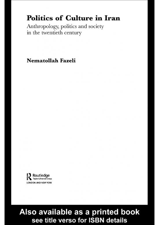 picture1_Society Pdf 159904 | Politics And Government Politics Of Culture In Iran Anthropology, Politics And Society In The Twe