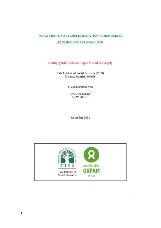 picture Forest Pdf 159438 | Promise And Performance Report On Fra In Jharkhand 2018