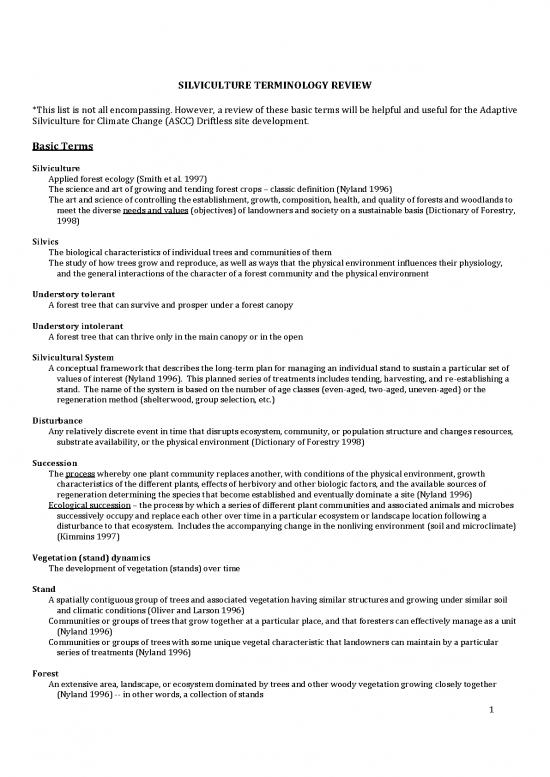 picture Forest Pdf 158889 | Silviculture Terminology Review
