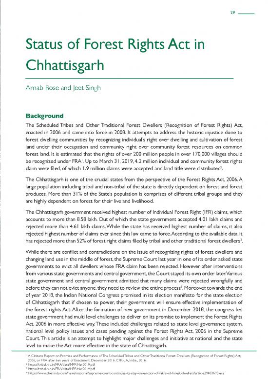 picture Forest Resources Pdf 159451 | Status Of Forest Rights Act In