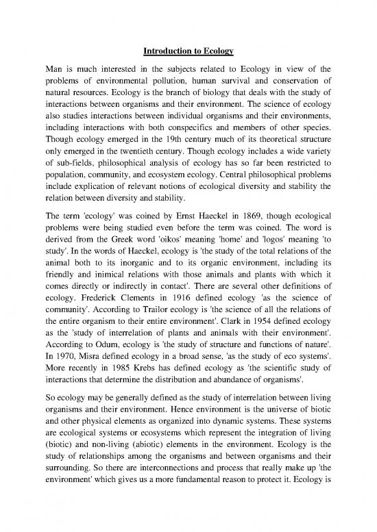 picture Ecology Pdf 160902 | Suman Tamangintroduction To Ecology2021 01 30introduction To Ecology Converted (1)