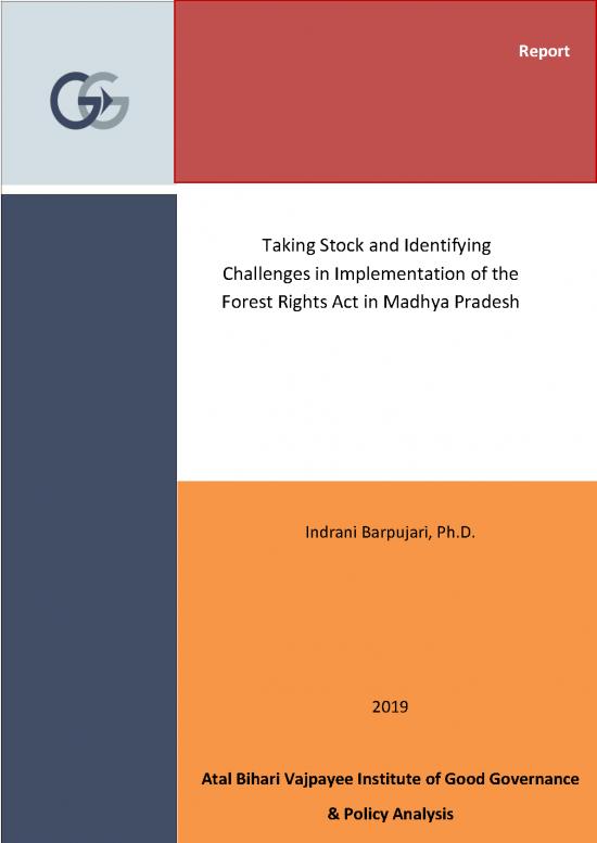 picture Forest Pdf 158824 | Taking Stock And Identifying Challenges In Implementation Of The Forest Rights Act In Madhya Pradesh