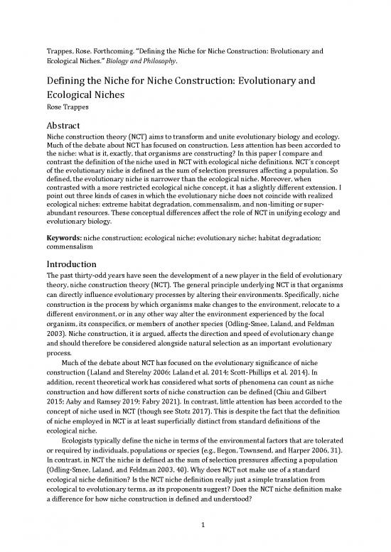 picture1_Ecology Pdf 160815 | Trappes Defining The Niche For Niche Construction Preprint