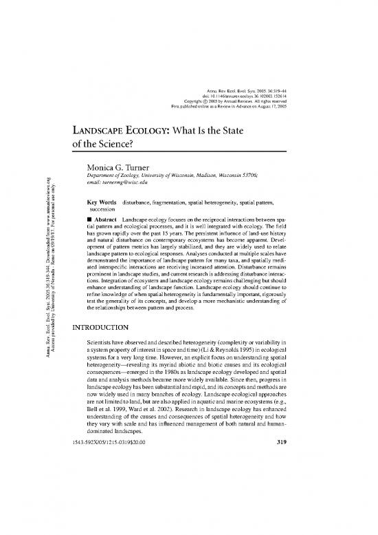 picture_Ecology Pdf 160685 | Turner   2005   Landscape Ecology What Is The State Of The Scienc