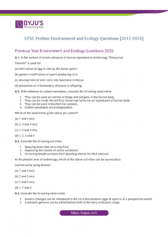 picture1_Ecology Pdf 160482 | Upsc Prelims Environment And Ecology Questions 2013 2020