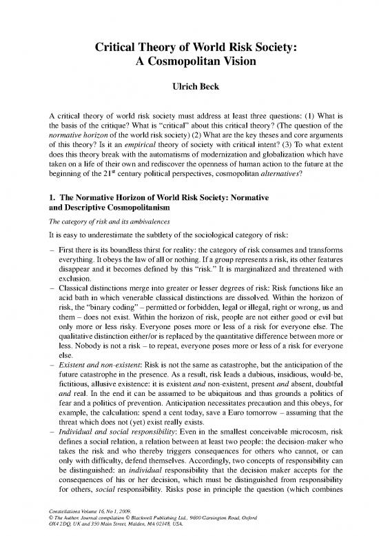 picture Society Pdf 160184 | Urlich Beck Cosmopolitan View