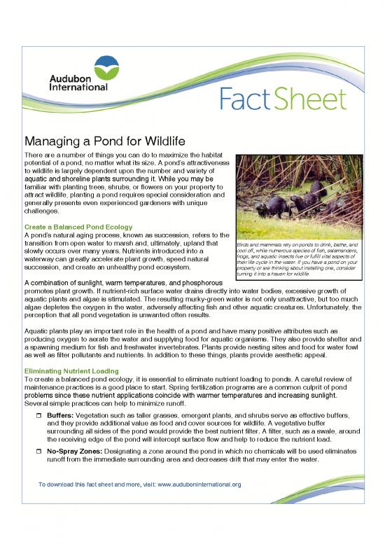 picture Ecology Pdf 159571 | Whm Managing A Pond For Wildlife